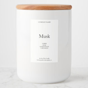 Candle Label Minimalistisch Strong Simple Soy Wax  Lebensmitteletikett