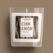 Candle Label mit Foto Background Moderne Elegant Quadratischer Aufkleber