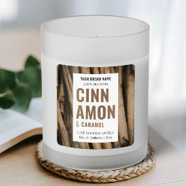 Candle Label mit Foto Background Moderne Elegant Quadratischer Aufkleber