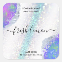 Candle-Label moderne minimalistisch-irisierende Op