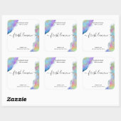 Candle-Label moderne minimalistisch-irisierende Op Quadratischer Aufkleber (Blatt)