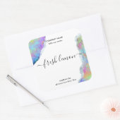 Candle-Label moderne minimalistisch-irisierende Op Quadratischer Aufkleber (Umschlag)