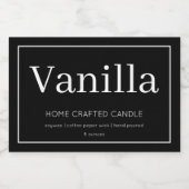 Candle Label Moderne Minimalistische Schwarze Aufk Lebensmitteletikett (Einzelnes Label)