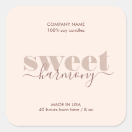 Candle-Label-Produkt-Label Moderne Minimalistisch Quadratischer Aufkleber