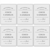 Candle Label Transparentes Vinyl Design (Vorderseite)