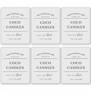 Candle Label Transparentes Vinyl Design