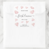 Candle-Label Valentine Heart Liebe Quadratischer Aufkleber (Tasche)