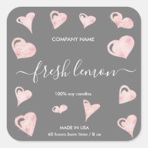 Candle-Label Valentine Heart Liebe