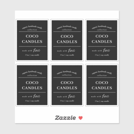Candle Label Vinyl Design (Blatt)