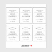 Candle Label Vinyl Design (Blatt)