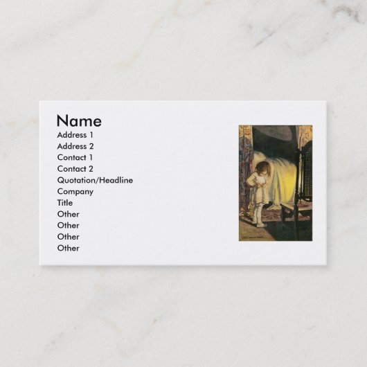 Candle Light Business Card Visitenkarte (Vorderseite)