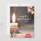 Candle Light Geburtstag Gruß (Vorderseite)