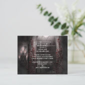 Candle Light Rose zum Hochzeitsempfang Einladung (Stehend Vorderseite)