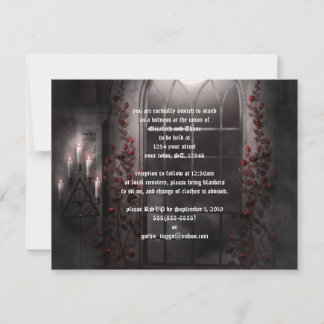 Candle Light Rose zum Hochzeitsempfang Einladung