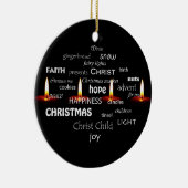 Candle Light Typografy Keramik Ornament (Rechts)