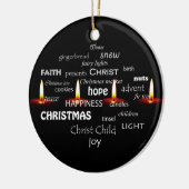 Candle Light Typografy Keramik Ornament (Links)