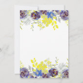 Candle Lit Lantern Blue Yellow Probe Dinner Einladung (Rückseite)