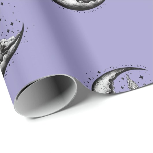 Candle Lit Moon Geschenkpapier (Rolleneckpunkt)