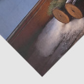 Candle Lit Weihnachten Log Table Center Dekoupage Seidenpapier (Detail)