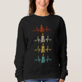 Candle Maker Candle Making Heartbeat Sweatshirt (Vorderseite)
