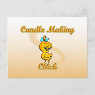 Candle Making Chick Postkarte