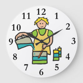 Candle Making Große Wanduhr