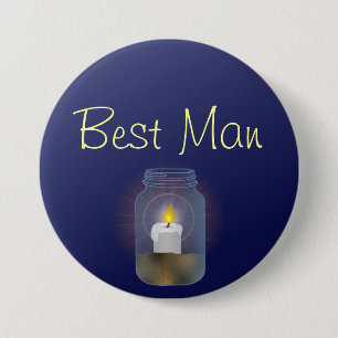Candle Mason Jar Button