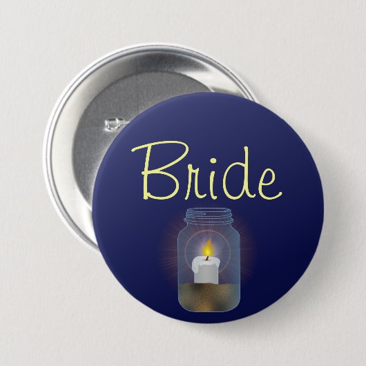 Candle Mason Jar Button (Vorne & Hinten)
