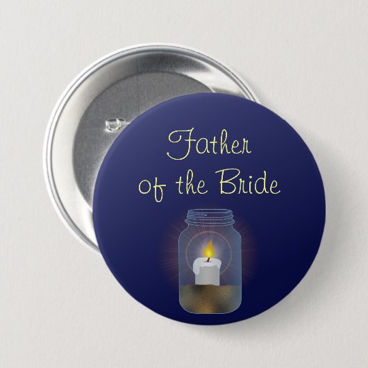 Candle Mason Jar Button (Vorne & Hinten)