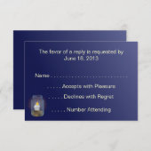 Candle Mason Jars RSVP Cards (Vorne/Hinten)