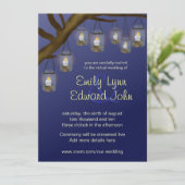 Candle Mason Jars Virtual Wedding Einladung (Stehend Vorderseite)