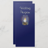Candle Mason Jars Wedding Program Card Programm (Vorne/Hinten)