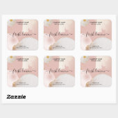 Candle moderne abstrakte Produktetikettierung Quadratischer Aufkleber (Blatt)