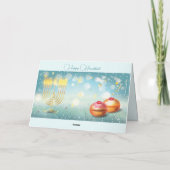 Candle of Hanukkah Festival of Lights Party Dankeskarte (Rückseite)