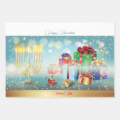 Candle of Hanukkah Festival of Lights Party Geschenkpapier Set (Vorderseite)