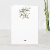 Candle Pine Cones Polnisches Weihnachtsfest Feiertagskarte (Rückseite)