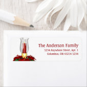 Candle & Poinsetta Weihnachtsanschrift (Insitu)