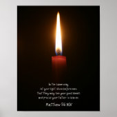 Candle Poster "Lass dein Licht!" (Vorne)