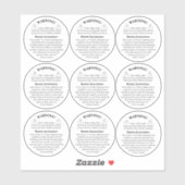 Candle-Produkt Vinyl-Transparentes Warnschild Aufkleber (Blatt)