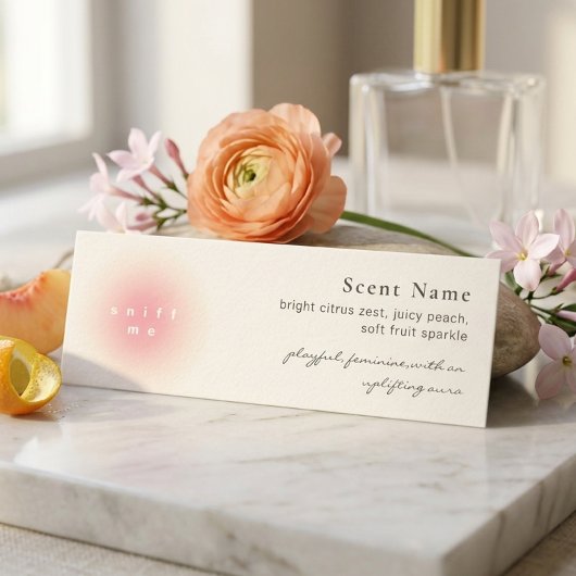 Candle Scent Sample Fragrance Mini Tester Card Visitenkarte