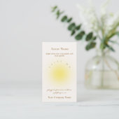 Candle Scent Sample Fragrance Yellow Tester Card Visitenkarte (Stehend Vorderseite)