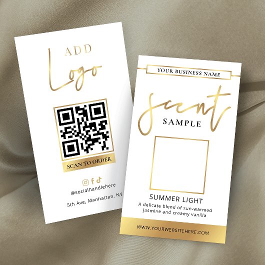 Candle Scent Tester Card Parfüm Gold-Logo