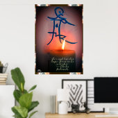 Candle & Sigil mit einem Zitat von Linandara Poste Poster (Heimbüro)