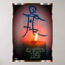 Candle & Sigil mit einem Zitat von Linandara Poste Poster