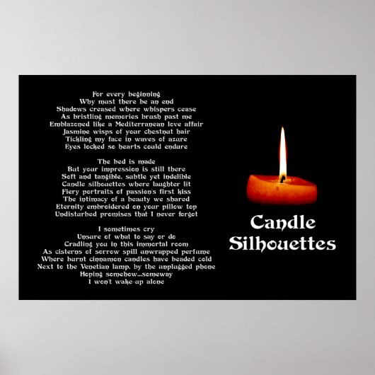 Candle-Silhouetten Poster (Vorne)