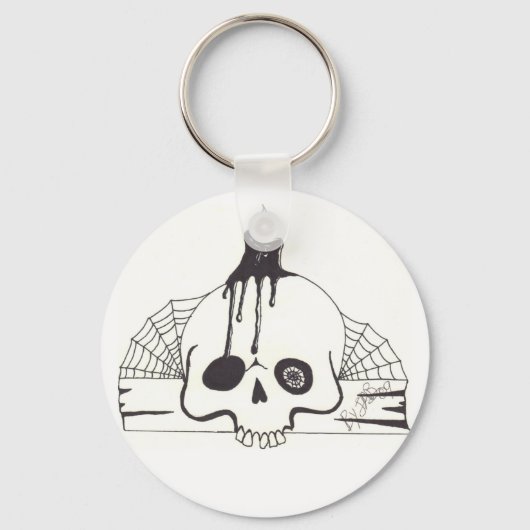 Candle Skull Schlüsselanhänger (Vorderseite)