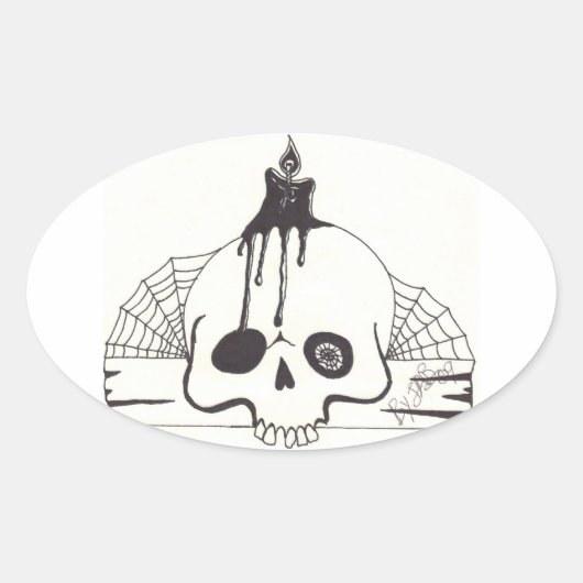 Candle Skull Sticker (Vorderseite)