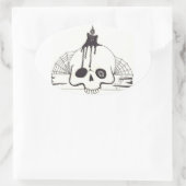Candle Skull Sticker (Tasche)