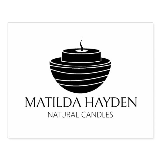 Candle Small Business Packaging Gummistempel (Prägung)
