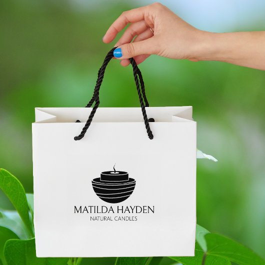 Candle Small Business Packaging Gummistempel